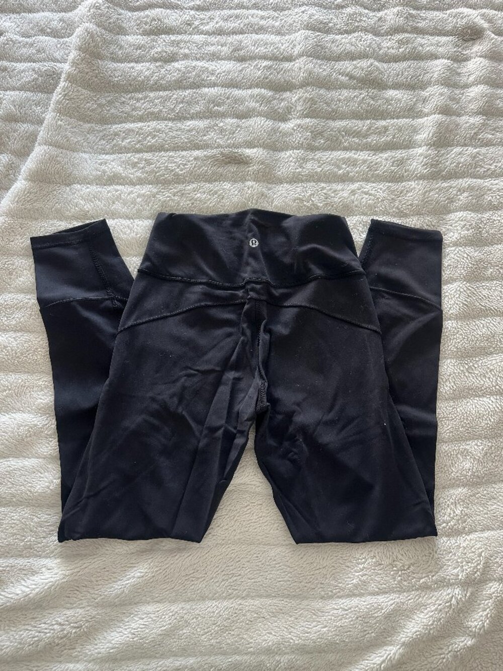 lululemon athletica in movement high waisted 7/8 black leggings size 6
